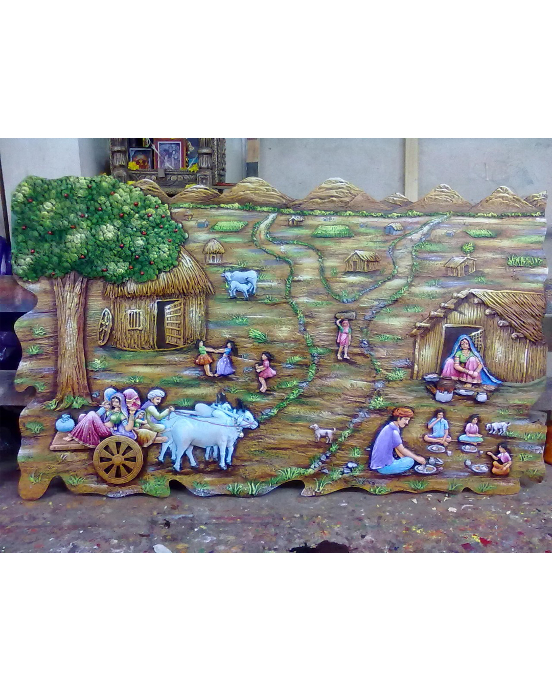 Riddhi Siddhi Art Creations - Shepherd and Flock Rural Scene Mural